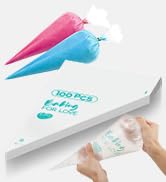 EASYYOURHOME 12 Inch Thick Disposable Piping Bags, 100PCS Anti Burst Pastry Bags for Cake Decorat...