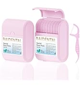 BAIDENTAL Dental Floss Case 2 Box with 104 Count Floss Picks, Dual Line Flossers Mint Flavor,Non ...