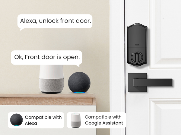 Hands-free unlocking with voice control