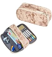 ECHSRT Tactical Pencil Case for Boy, Extra Large Capacity Camo Pencil Pouch for Men Adults, 3 Com...