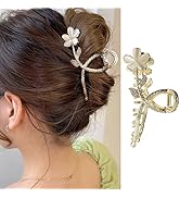 1Pcs Flower Hair Claw Clips Unique Cat Eyes Flower Hair Clips for Thick or Thins Ponytail Hair St...
