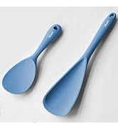 Cooking Spoon and Rice Scooper Set for Nonstick Cookwares, Heat Resistant- Seamless Design, Great...