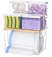 iCASA Trash Bag Holder Laundry Pods Container - 5 in 1 Garbage Bag Dispenser for 13/30/33 Gallon ...