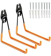 KURUI Heavy Duty Garage Hooks for Hanging, 2 Pack Garage Storage Hooks for Ladder Extension Cord ...