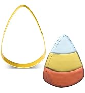 LILIAO Halloween Candy Corn Cookie Cutter - 2.8 x 4 inches - Yellow Color Coated Stainless Steel