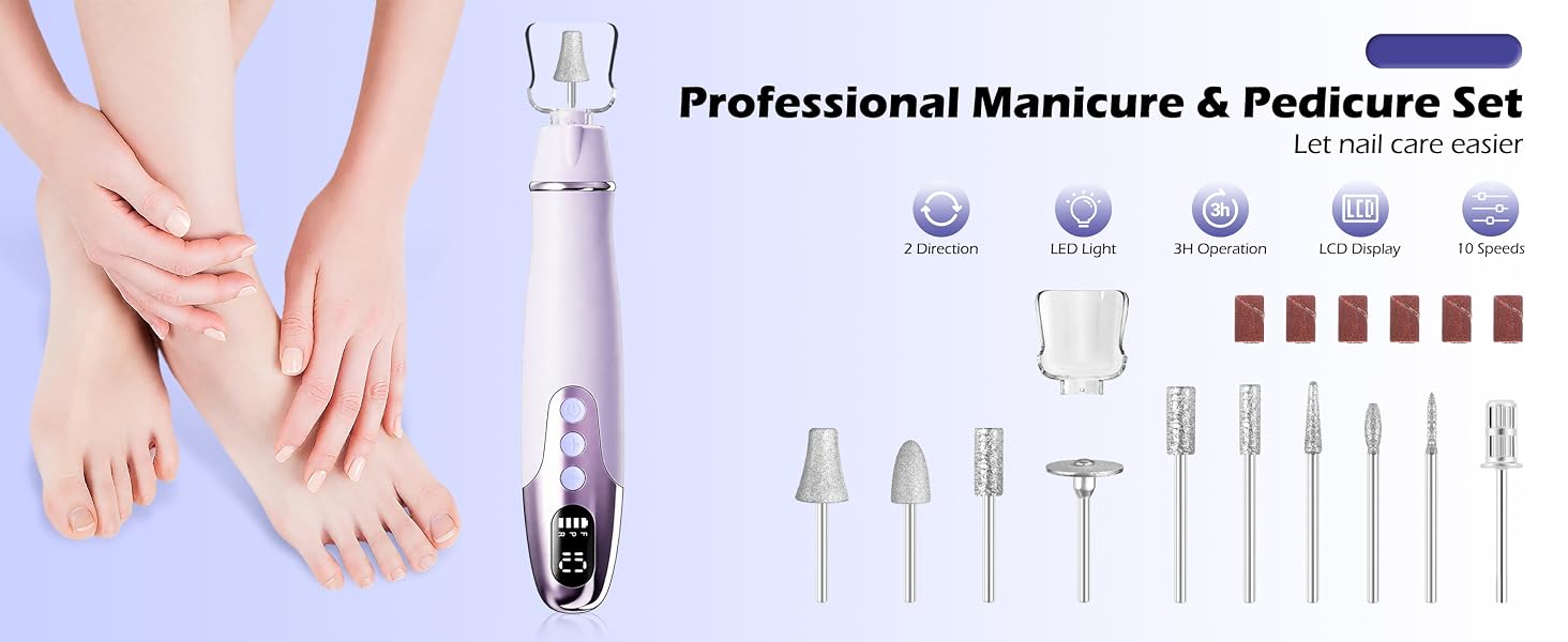 Manicure Pedicure Kit with Case