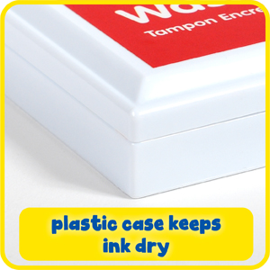 washable stamp pad for kids, ink pad for stamps, ink pad, ikn stamp pad, yellow ink pad, red ink pad