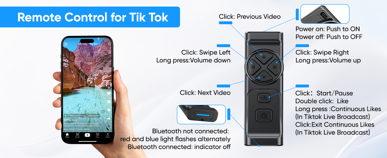 Remote Control for Tik Tok