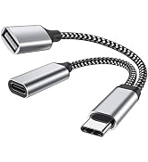 USB C OTG USB C Splitter USB C to USB Adapter with 18W PD Charging Compatible for Samsung GalaxyS...