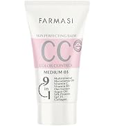 FARMASi CC Color Correcting Cream, Tinted Moisturizer Makeup Base with SPF 25, Lightweight Builda...