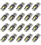 KAFEEK 20x T10 Wedge 194 168 2825 W5W LED Bulbs, Super Bright 3-3030 Chipset, CAN-Bus Error Free,...