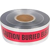 Morris Products Underground Electrical Foil Lined Caution Tape – 3" Width – Detectable From 12-24...