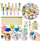 TICIAGA 12 Pack Animal Squeeze Toys Party Favor Gift Set, Included Random Safari Wild Squishy Toy...