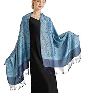 vimate Silky Paisley Pashmina Shawl Scarf-Women's Soft Double-side Jacquard Pashminas Wrap for Ev...