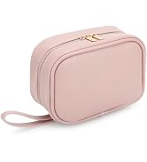 E-Tree Makeup Bag, Travel Leather Make up Case Organizer, Cosmetic Pouch for Girls Women, Small T...