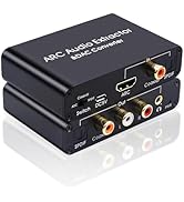 HDMI ARC Audio Extractor, AMANKA DAC Converter 192KHz Digital to Analog Audio Converter, Optical/...
