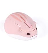 GUGUELEC Hamster Shape Dual Mode Wireless Mouse Pink