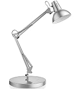 LEPOWER Metal Desk Lamp, Adjustable Goose Neck Architect Table Lamp with On/Off Switch, Swing Arm...