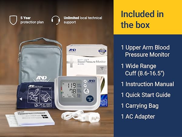 AD Medical.UA-767FAC - B00OMSWYDM Multi user Blood Pressure Monitor Clinical Grade