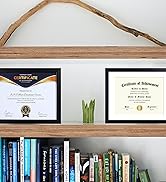 ELSKER&HOME 8.5x11 Picture Frame - Certificate Document Frame 6 Pack with Semi-Tempered Glass - B...
