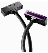 AIJS 24PIN PSU Extension Cable,ARGB PC Cable with 5V 3Pin,18AWG 90 Degree Right-Angle Design for ...