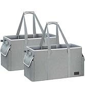 DSDCDJ Standing Extra Large Utility Tote Bag with Hard Bottom and All Sides Rinforced, Heavy Duty...