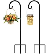 FEED GARDEN Adjustable 32 Inch Small Shepherds Hooks for Outdoor, Garden Hooks for Lanterns, Shep...