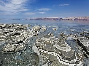 black mud on the shore of the Dead Sea