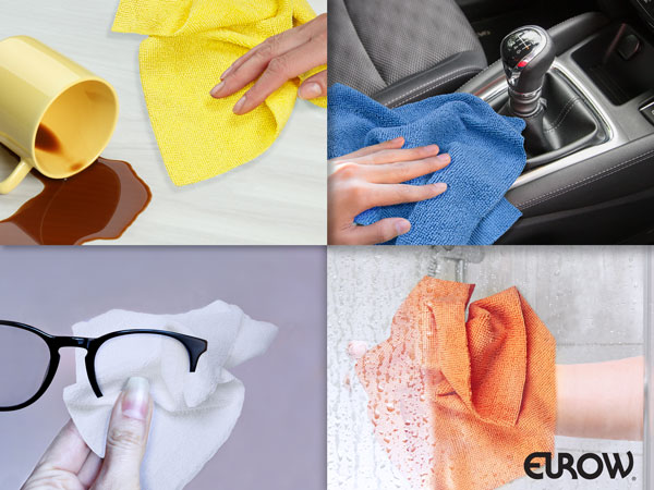 Microfiber Cleaning Drying Cloths Dispenser Box Reusable Streak Scratch Free Absorbent Edgeless