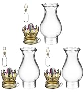 ULTECHNOVO 3 Sets Chimney Style Oil Lamp Shade Kerosene Lamp Cover Replacement Easy Install Parts