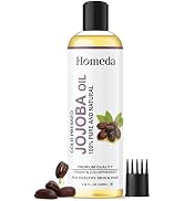 Homeda Pure Jojoba Oil Organic Cold Pressed for Hair, Skin, Nails Cuticle, Face (3.4 oz) Aceite d...