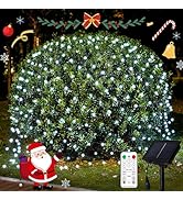 JMEXSUSS 320 LED Cool White Solar Net Lights, 9.8ft x 6.6ft Solar Net Lights Outdoor Mesh Lights ...