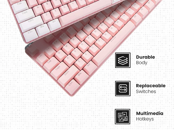 shine through keycaps key light slim keyboard keyboard pink pc accessories gaming