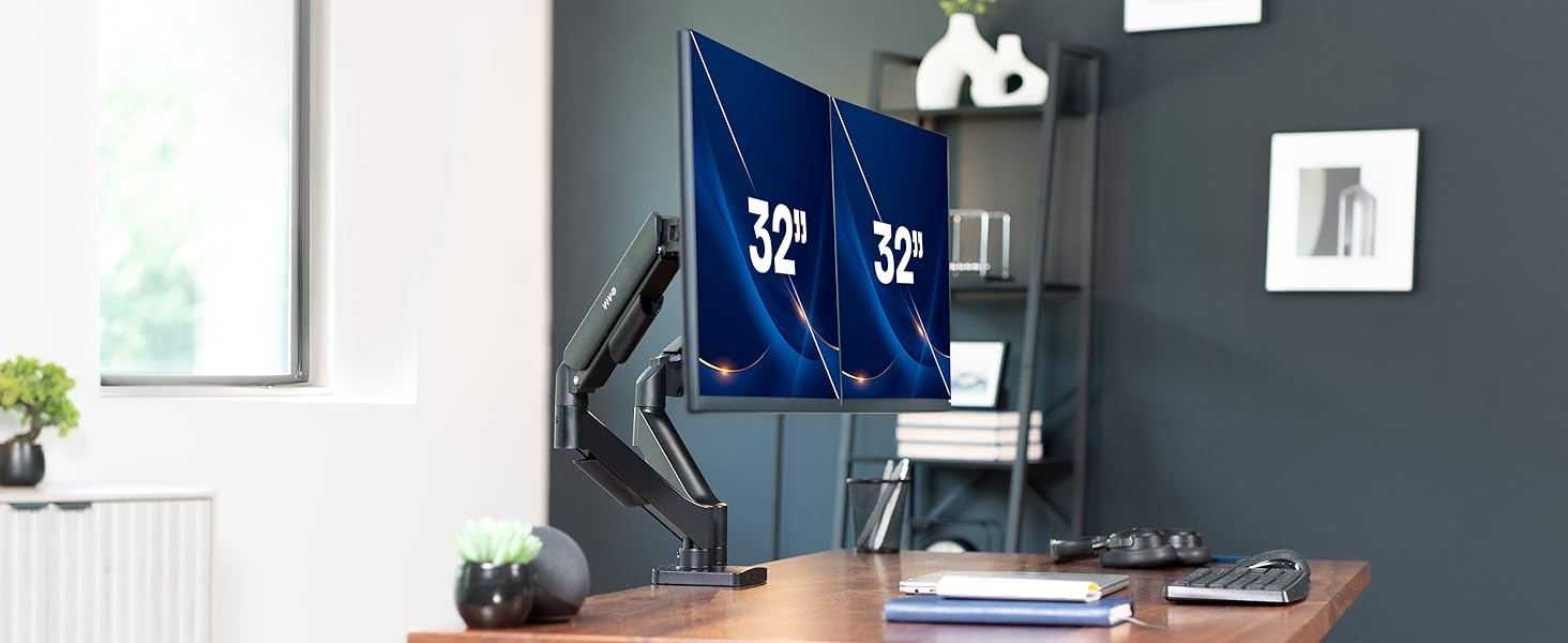 Dual Monitor Counterbalance Desk Mount
