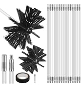 DOITOOL 20 Feet Chimney Sweep Kit Dryer Vent Cleaner Chimney Cleaning System for Flue Fireplace S...
