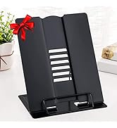 Large Desk Book Stand Metal Reading Rest Book Holder Adjustable Document Cookbook Holder Portable...