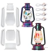 Actvty Kerosene Lamp Resin Mold Set, 2 Shapes Lantern Silicone Molds for Resin Casting, Camping L...