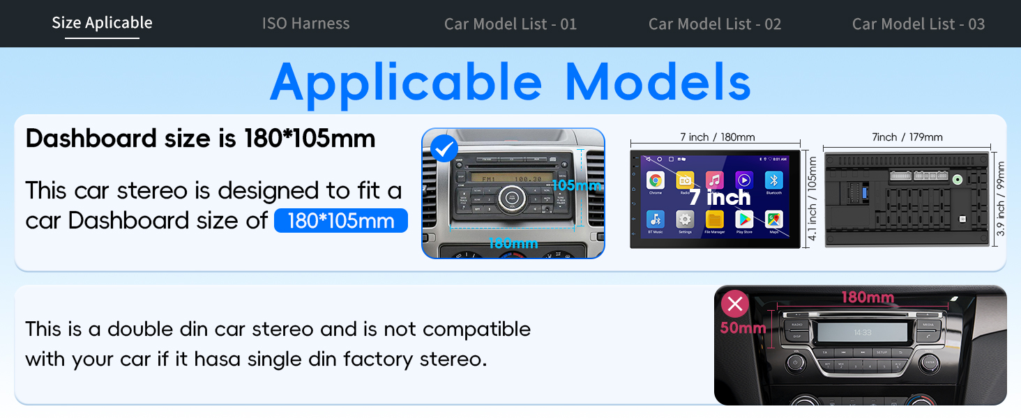 double din car stereo apple carplay