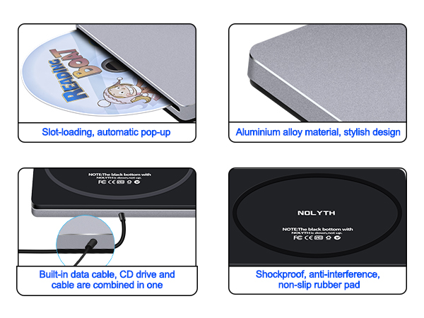 This windows 11 external cd/dvd drive is plug and play on Windows and Mac OS.