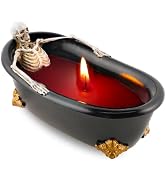 Wowagoga Skeleton Candle Halloween Decorations Gothic Skeleton in Bathtub for Home Tables Decorat...