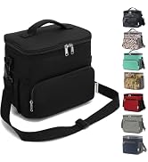GYEUKHAM Unisex Insulated Lunch Bag, Black, 10.2 x 7.5 x 9 inches, Durable Oxford Fabric, PEVA Li...