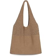 Sightor Crochet Tote Bag, Mesh Beach Bag Knit Summer Hobo Bag Vacation Boho Tote Bag for Women