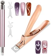 Cat Eye Magnet Nail Art Tools Set for Nails, 3 in 1 Pink Double-Head Cylinder Cat Eye Gel Polish ...