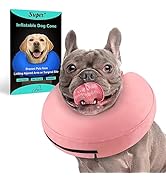 Supet Inflatable Dog Cone Collar Alternative after Surgery, Dog Neck Donut Collar Recovery E Coll...