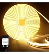 LumBelle 32.8Ft COB LED Strip Lights Outdoor Waterproof, 3200 LED Strip Light PVC Casing Tape Lig...