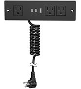 Furniture Drawer Outlet, Recessed Power Strip with (3) PD 20W USB Ports Fast Charging & (3) 15 Am...