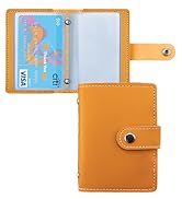 GAUENEEN Leather Business Card Holder, 26 Card Slots, RFID Blocking Secure Professional Card Orga...