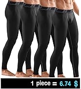 HOPLYNN 4 Pack Compression Pants Tights Leggings Men, Winter Baselayer for Running Workout Sports...
