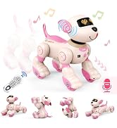 Dinopintu Voice Robot Dog Toys for Kids Smart Stunt Robots Pet for 3-10 Year Old Girls Intelligen...