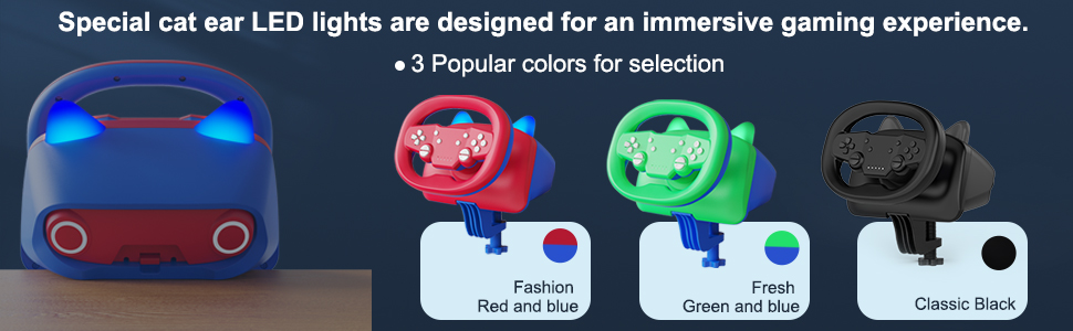 the steering wheel is designed for an immersive game.